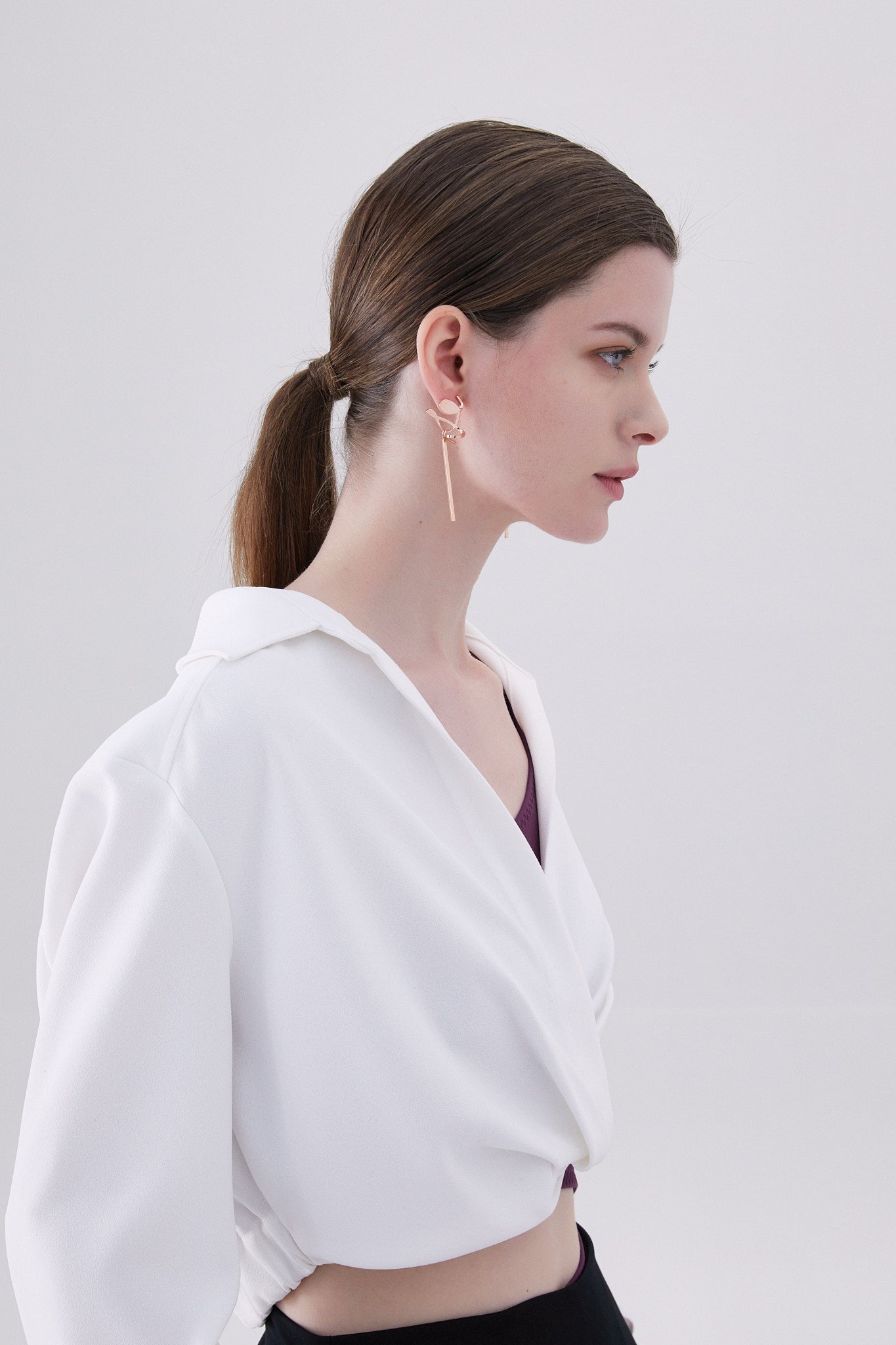 No.7 Metal bar earrings - fasfas