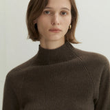 Nora ribbed sweater umber brown - fasfas