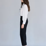 Organza pleated detail silk blouse - fasfas