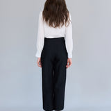Organza pleated detail silk blouse - fasfas