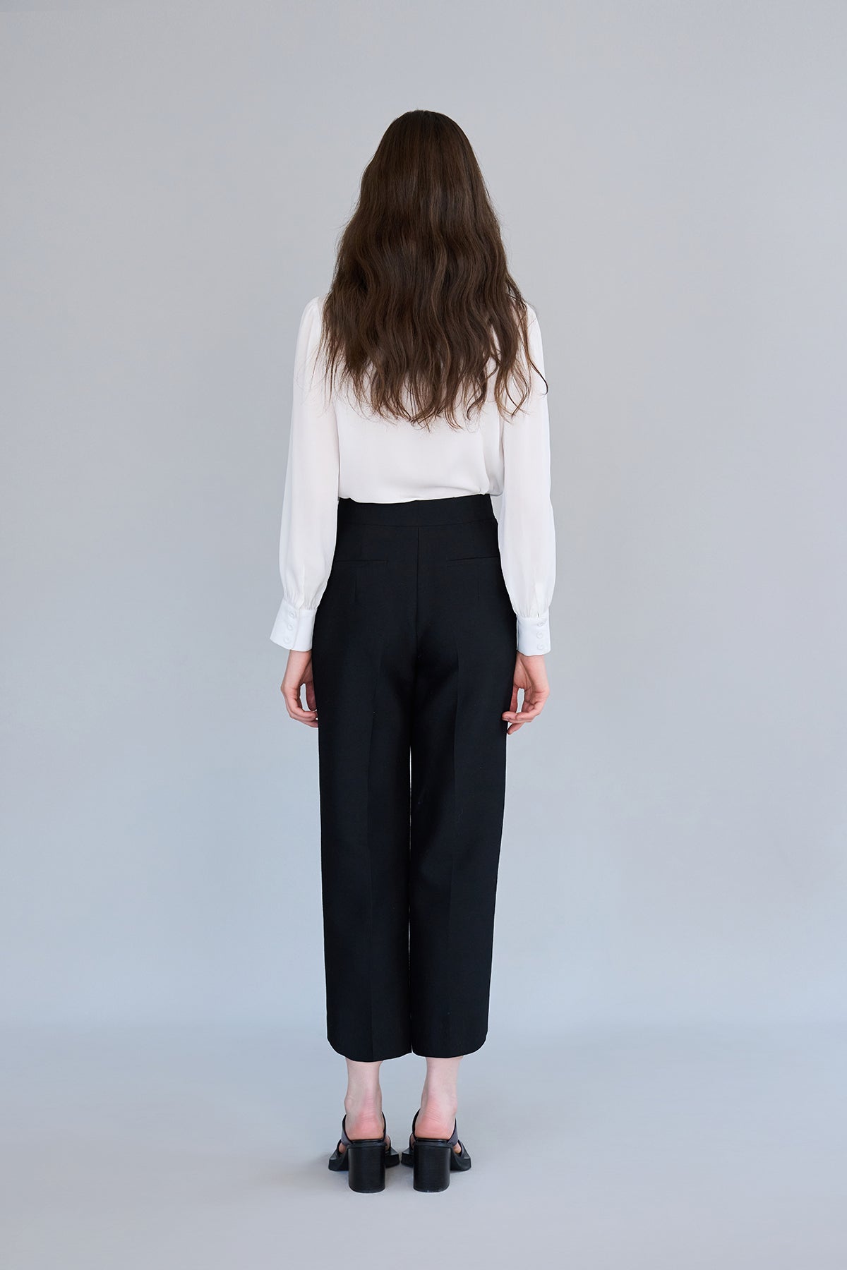 Organza pleated detail silk blouse - fasfas