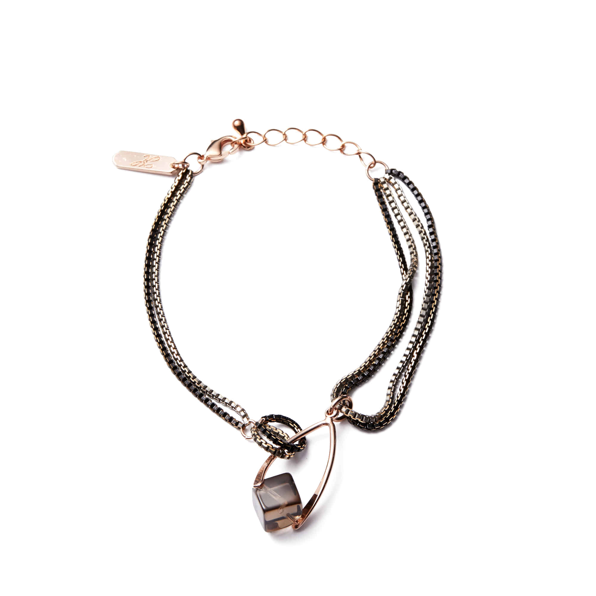 Oval smokey quilts petit bracelet - fasfas