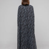 Sleeveless hopi print shirring maxi dress