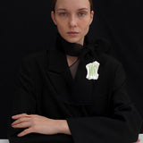 Rhizome objet brooch green - fasfas
