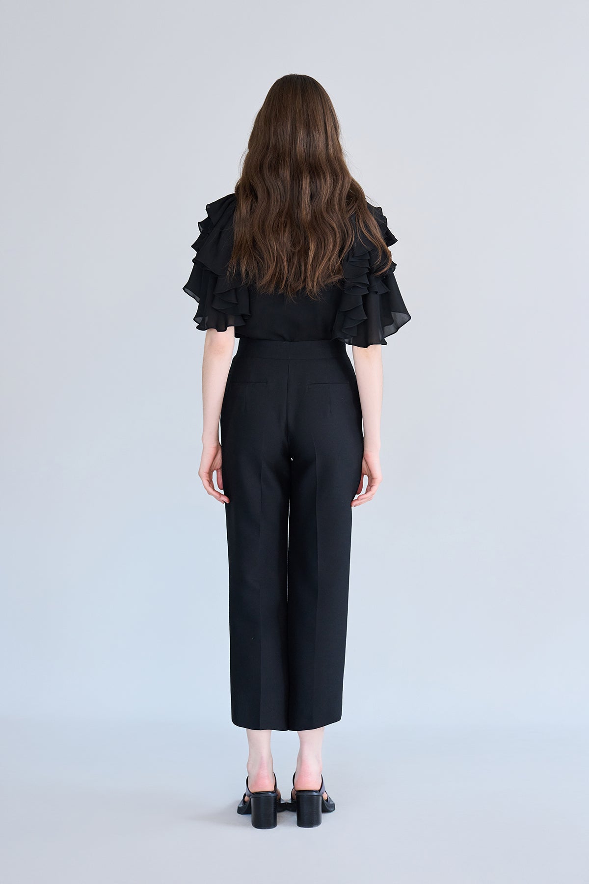 Ribbon point semi-fit pants - fasfas