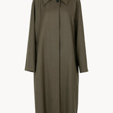 Rohe spread collar coat taupe - fasfas