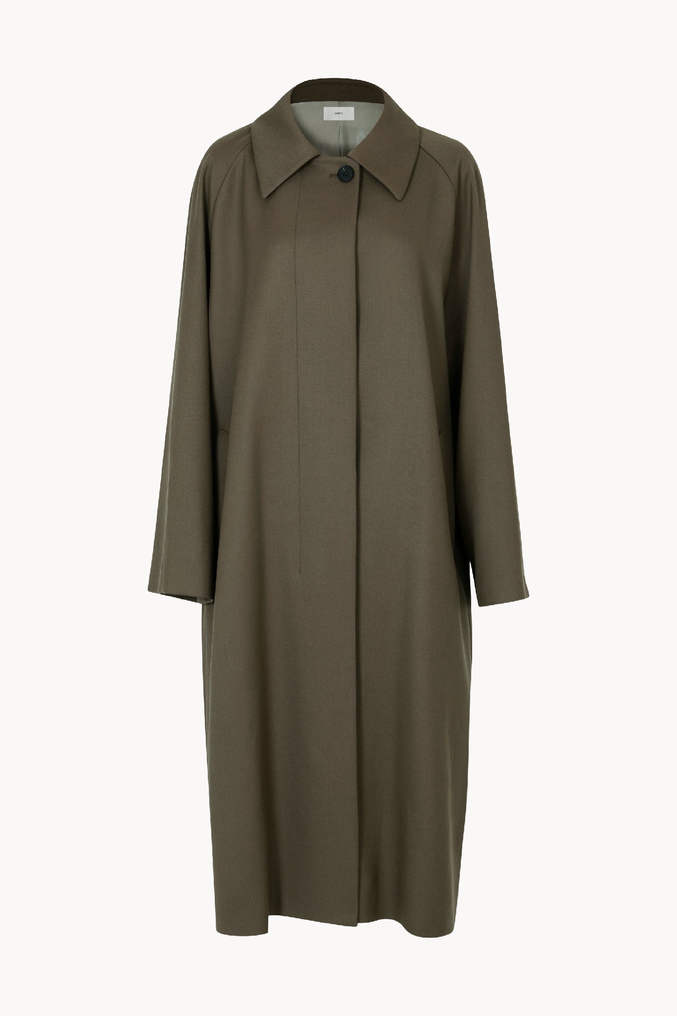 Rohe spread collar coat taupe - fasfas