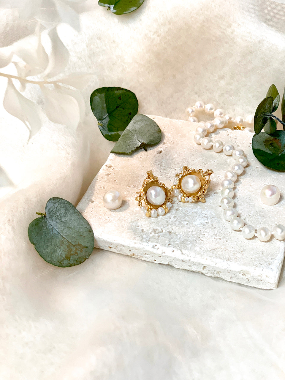 S.foliage earring - fasfas