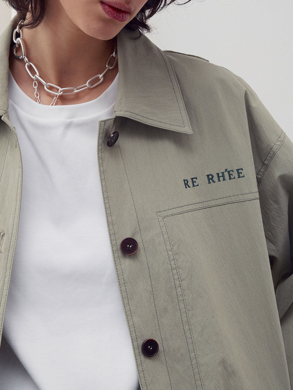 Safari shirt jacket olive - fasfas