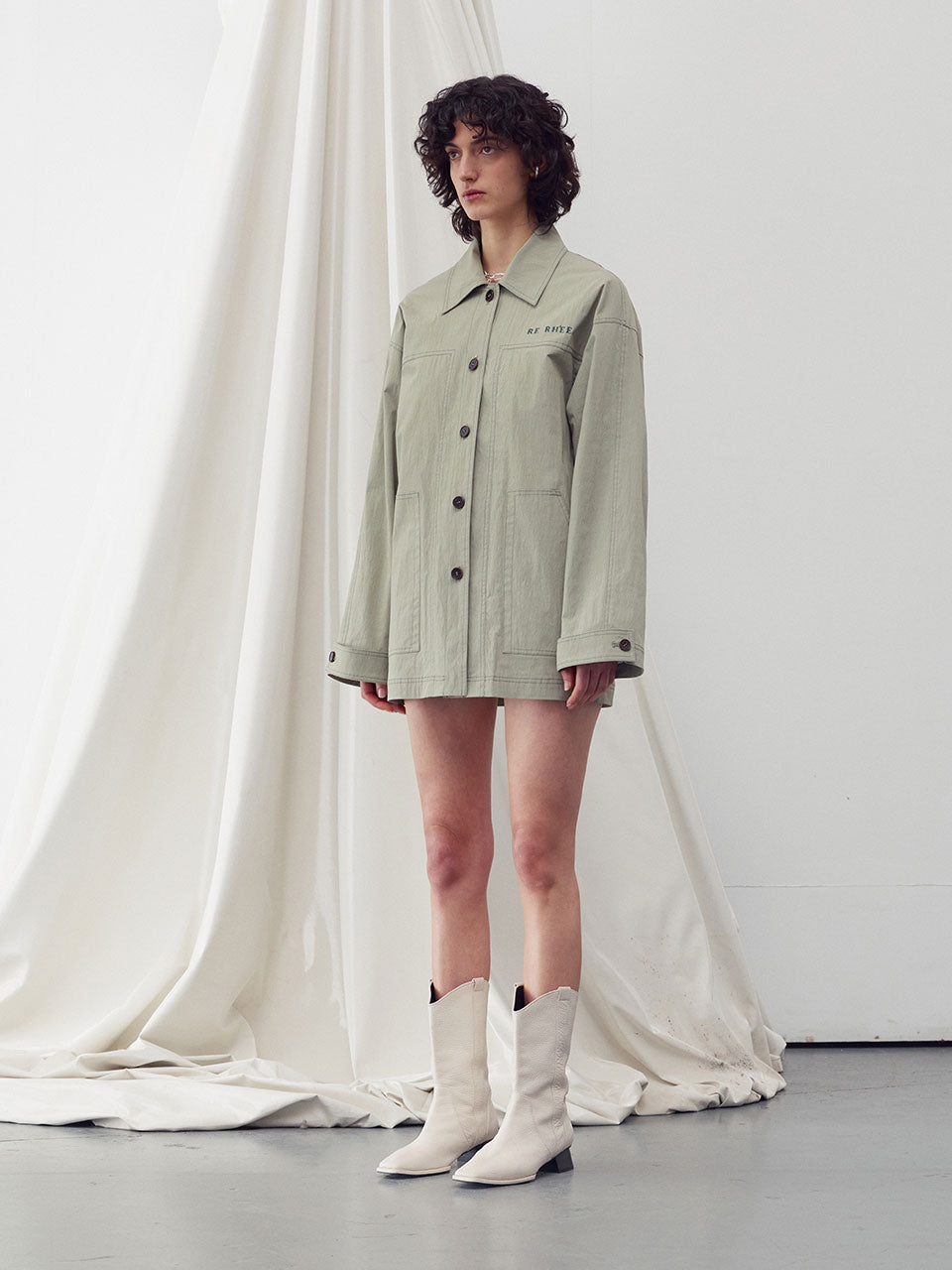 Safari shirt jacket olive - fasfas