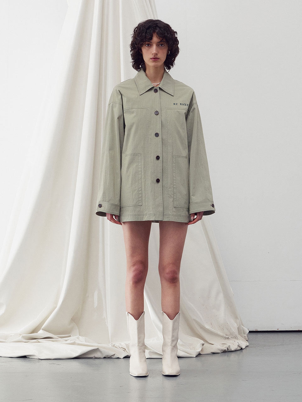Safari shirt jacket olive - fasfas