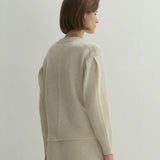 Sara cable sweater custard ivory - fasfas