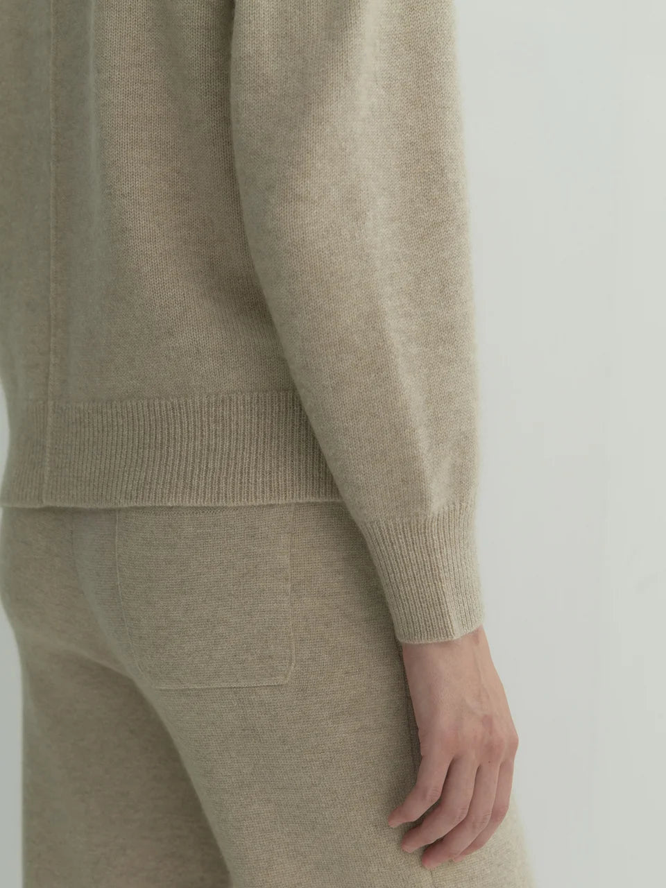 Sara cable sweater oatmeal beige - fasfas