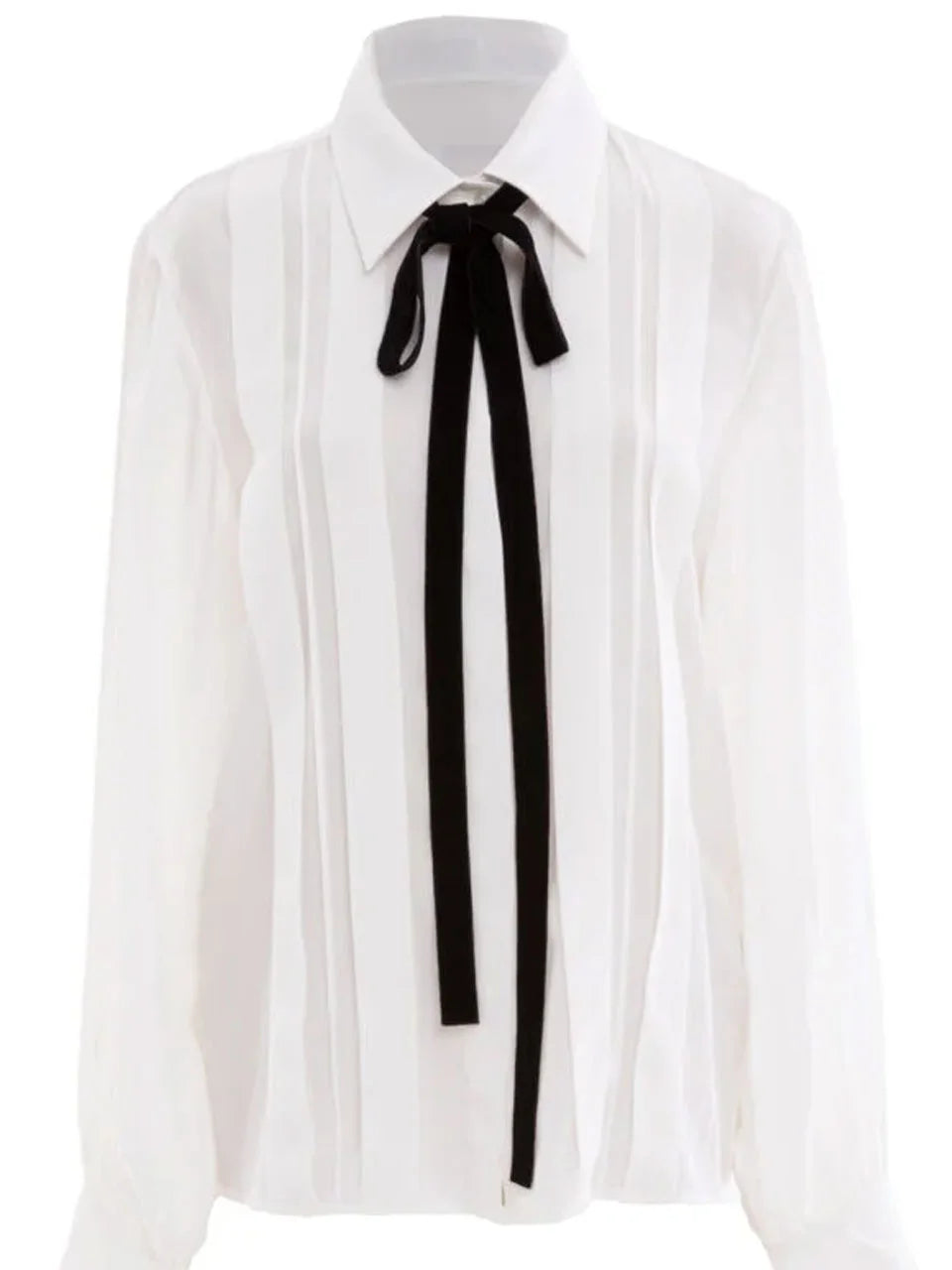 Silk classic pintuck shirt - fasfas