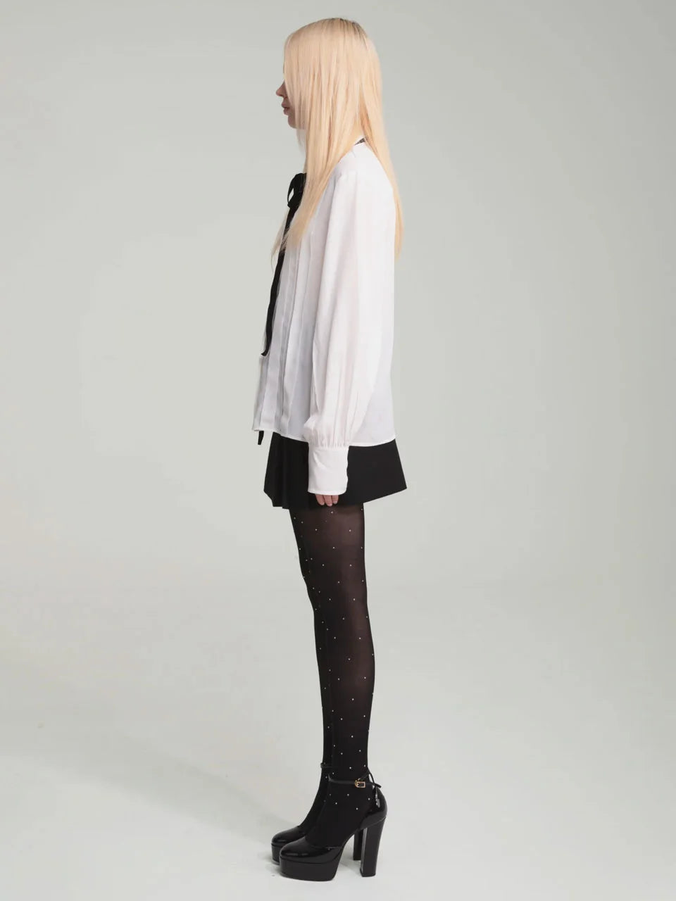 Silk classic pintuck shirt - fasfas