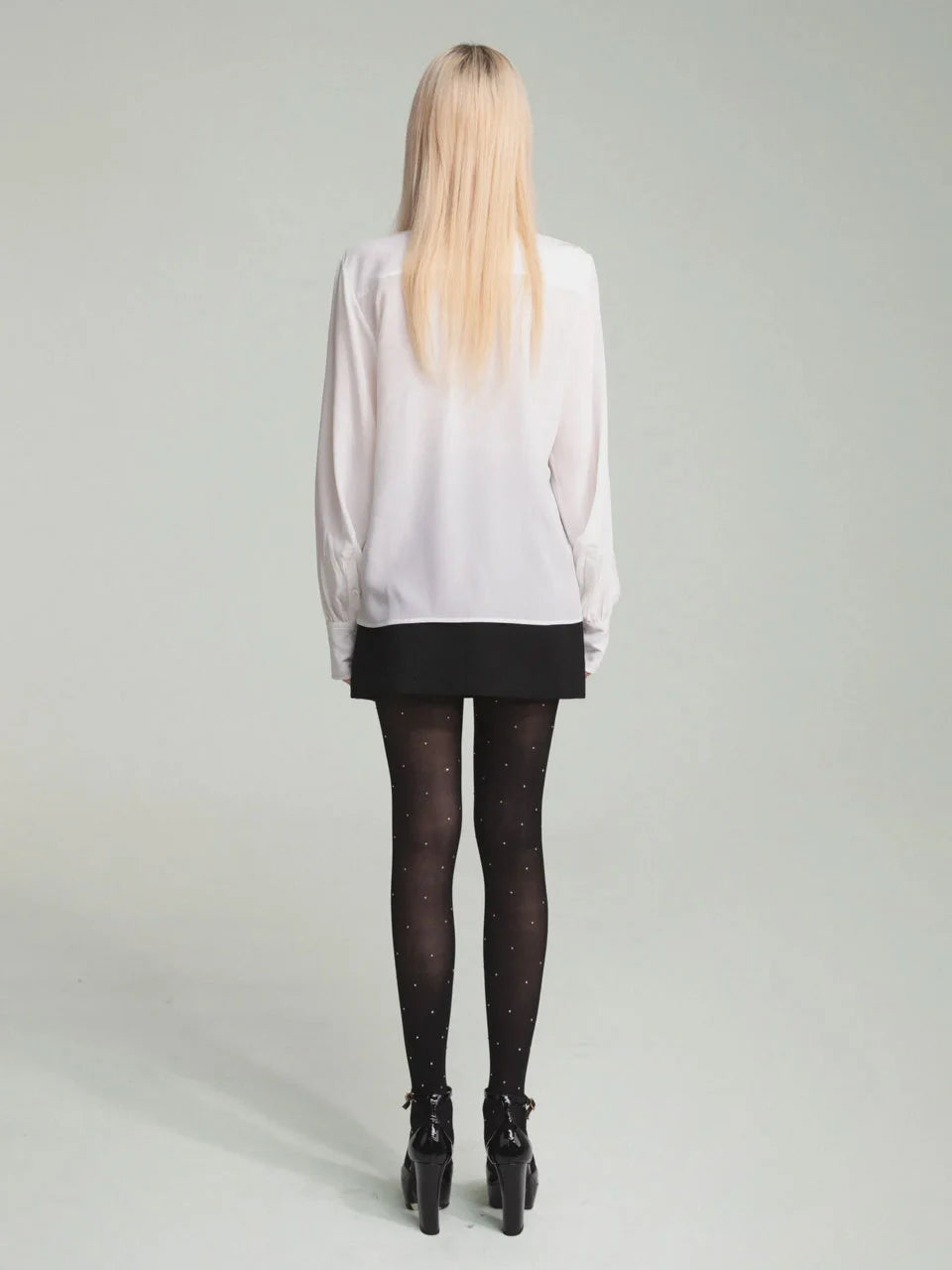 Silk classic pintuck shirt - fasfas