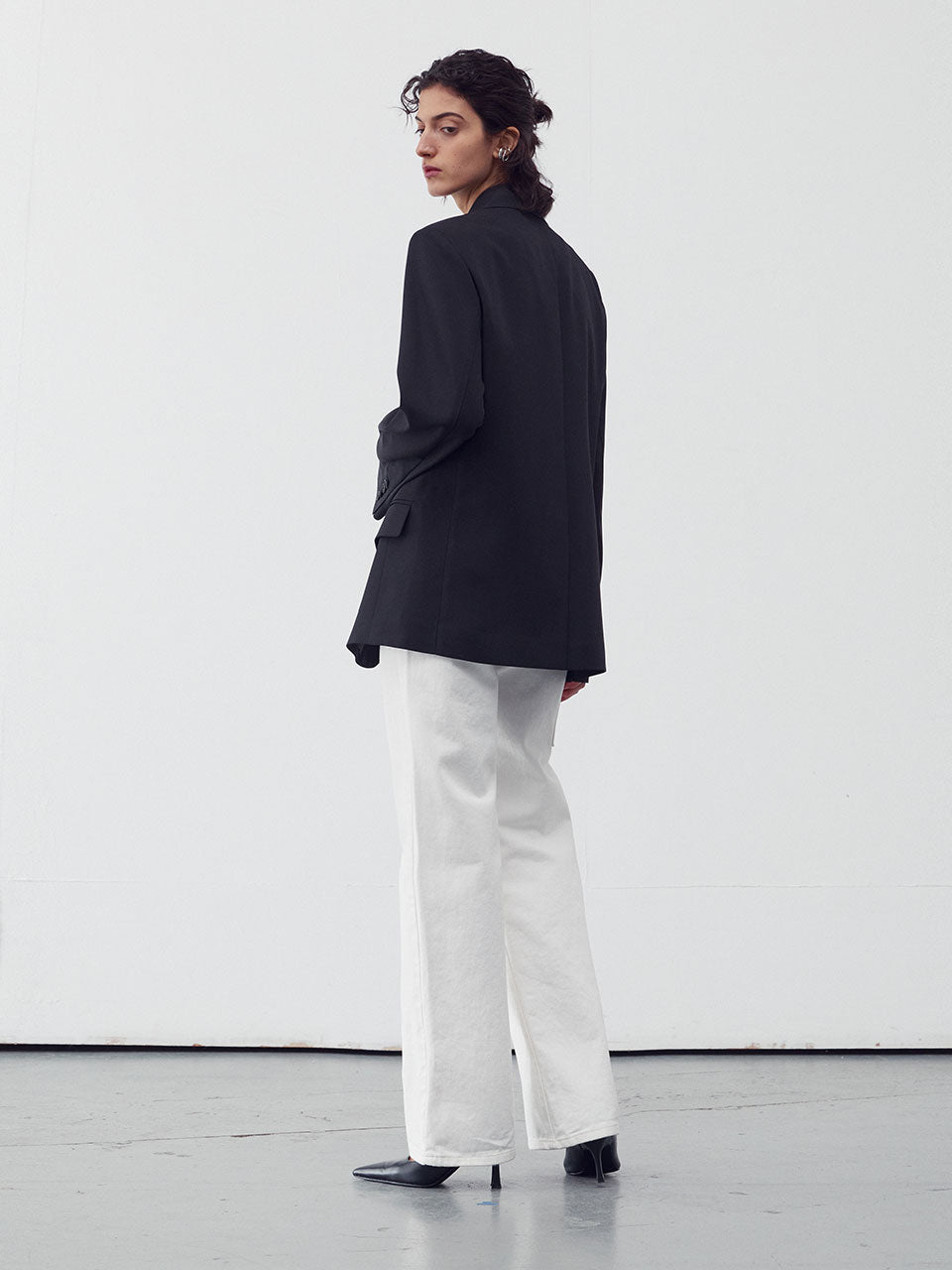 Single breasted button fastening blazer - fasfas