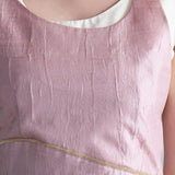 Sleeveless layered asymmetric tiered long dress indie pink - fasfas