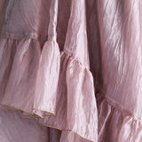 Sleeveless layered asymmetric tiered long dress indie pink - fasfas