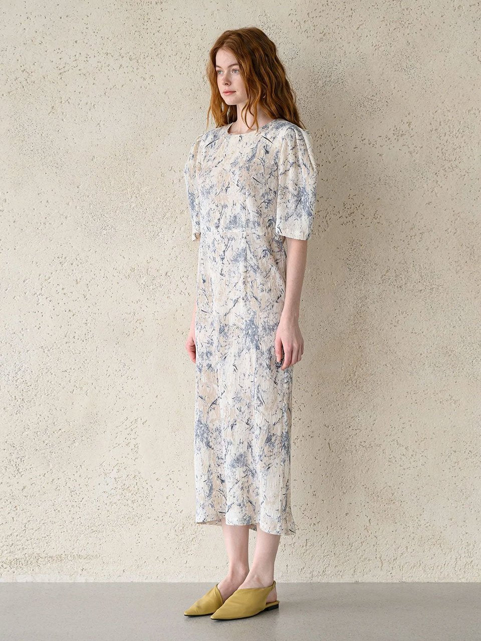 Slim fit cutting knit maxi dress - fasfas