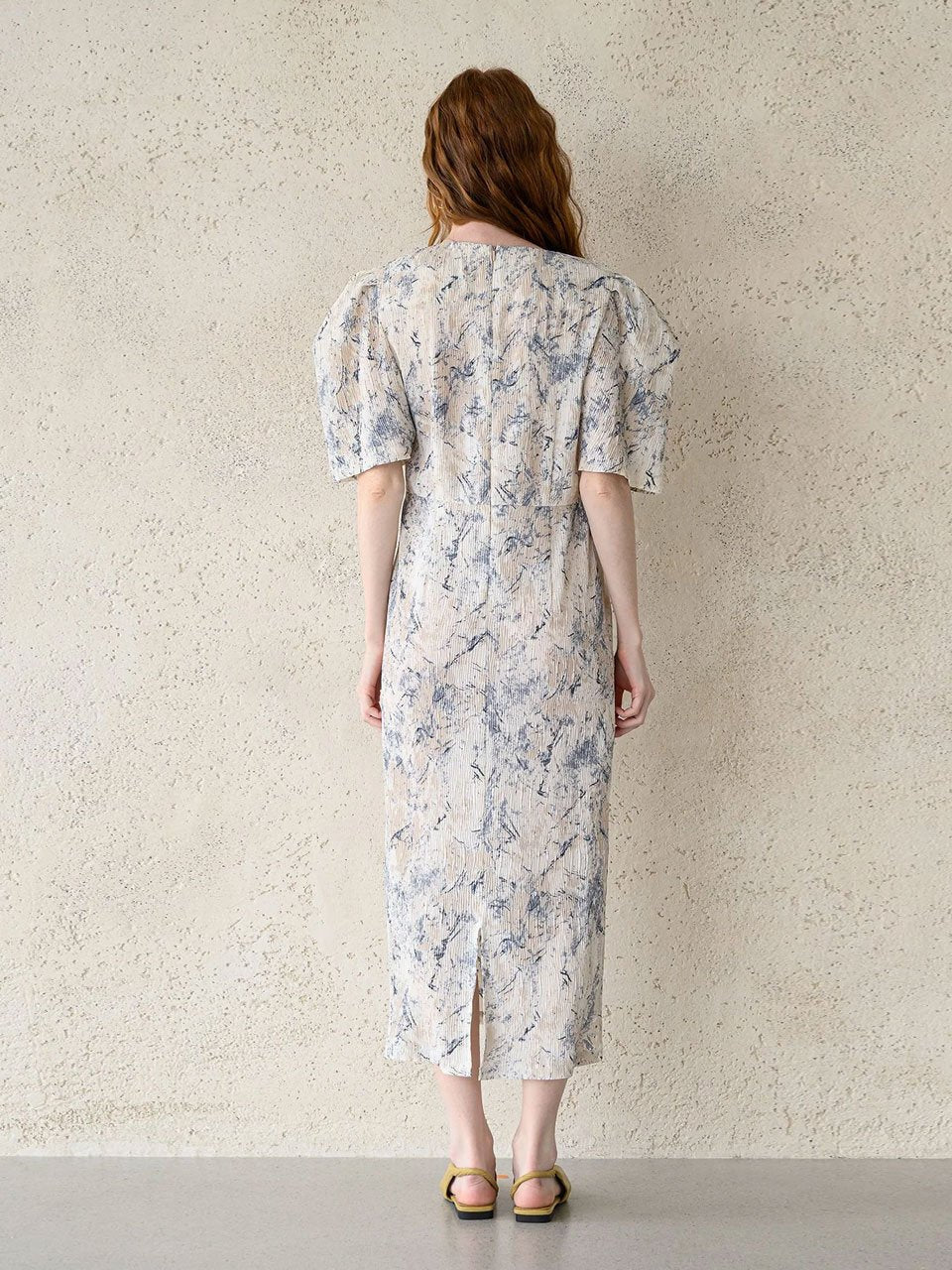 Slim fit cutting knit maxi dress - fasfas