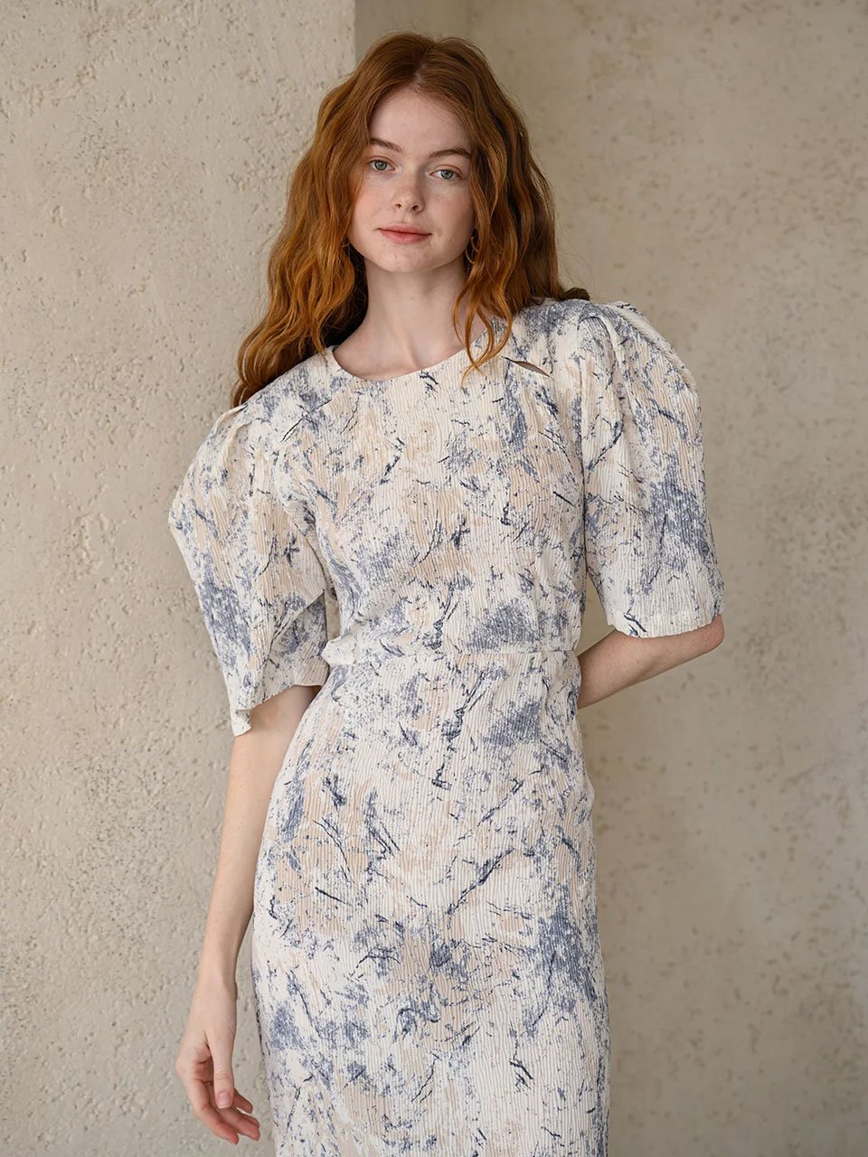 Slim fit cutting knit maxi dress - fasfas