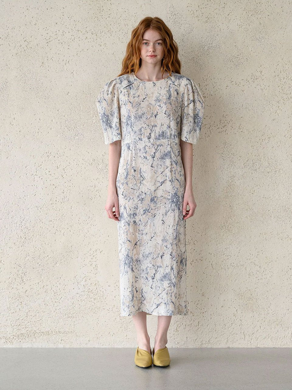 Slim fit cutting knit maxi dress - fasfas