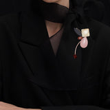 Soaring high brooch beige - fasfas