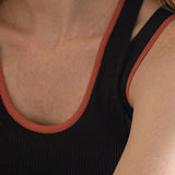Stretch-knit asymmetric dress black - fasfas