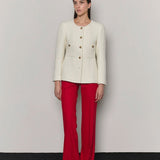 Tailored flared pants red - fasfas