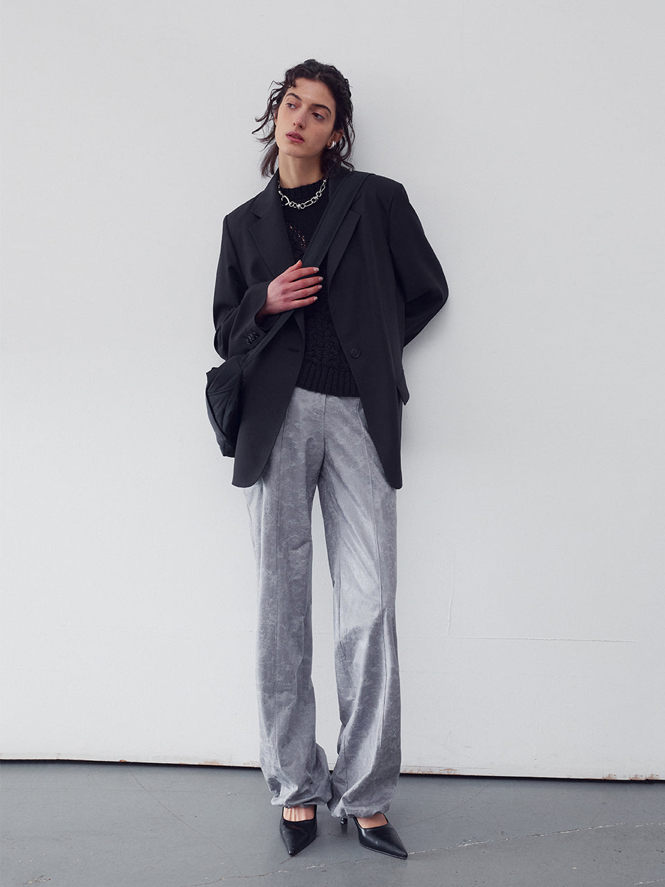 Tie-dye yeagn leather jogger pants - fasfas