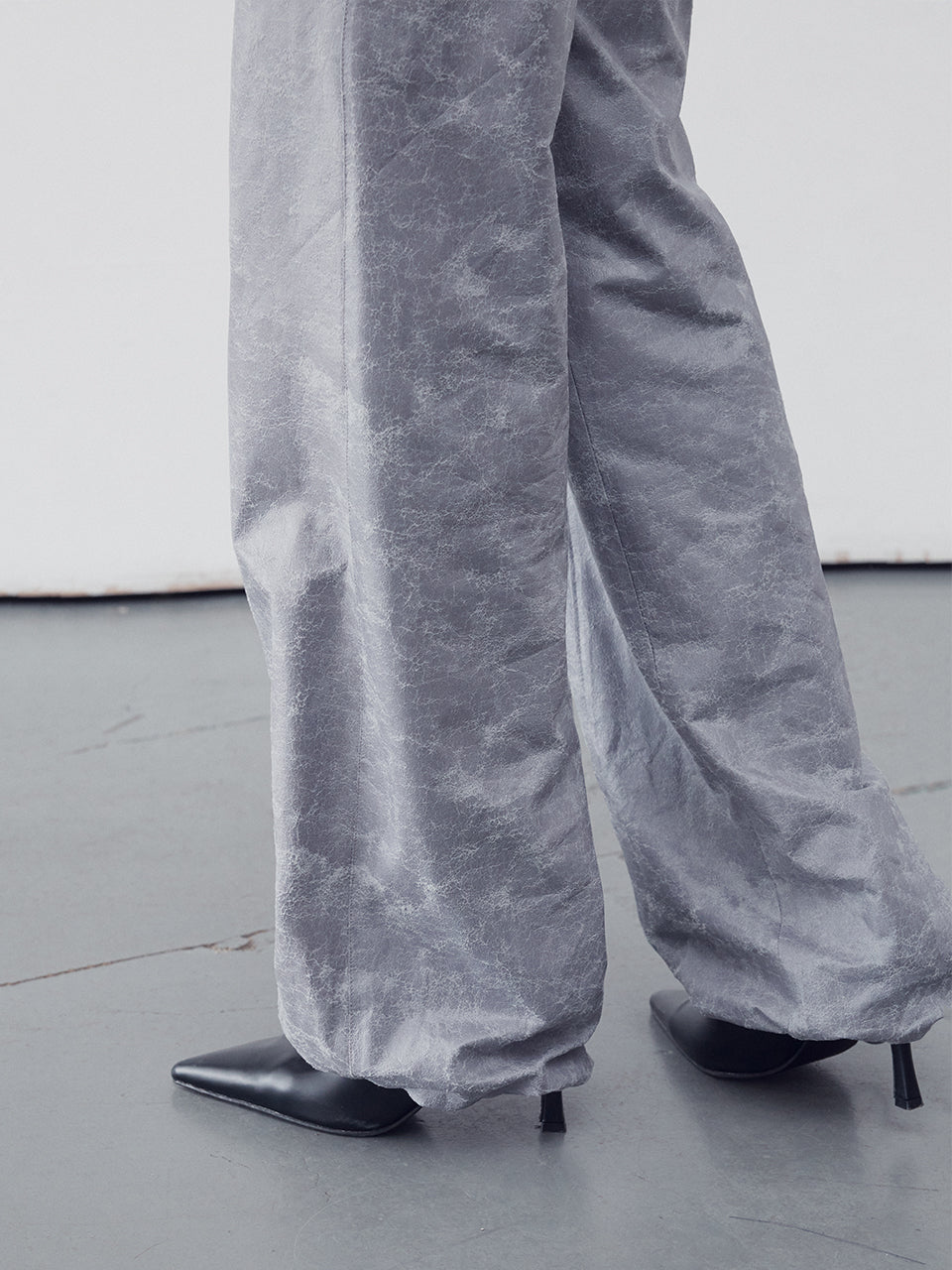 Tie-dye yeagn leather jogger pants - fasfas