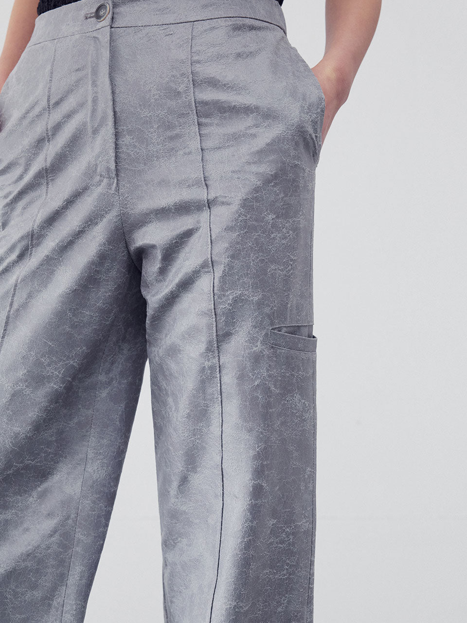 Tie-dye yeagn leather jogger pants - fasfas
