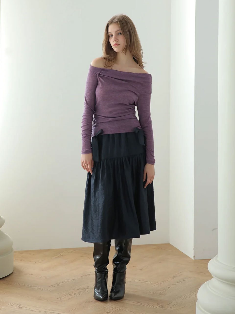 Tiered satin ribbon skirt - fasfas