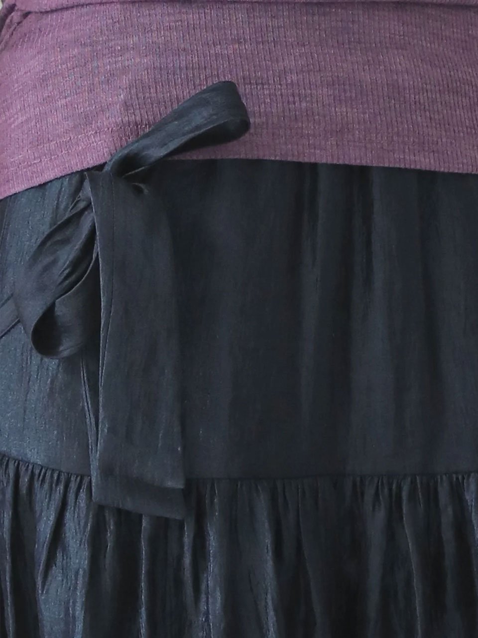 Tiered satin ribbon skirt - fasfas