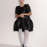 Tiered high-low taffeta dress - fasfas