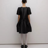 Tiered high-low taffeta dress - fasfas