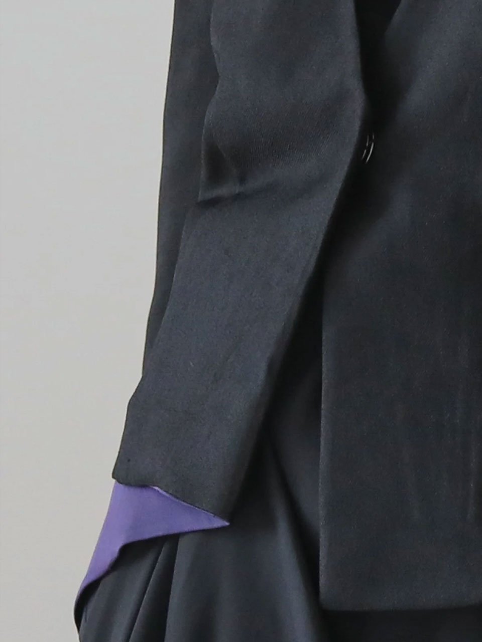 V-neck color block asymmetric jacket - fasfas