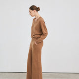 V-neck pullover camel – italy cashmere 20% - fasfas