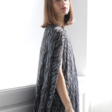 Sleeveless hopi print shirring maxi dress