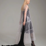 White sequine maxi dress(custom made) - fasfas