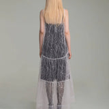 White sequine maxi dress(custom made) - fasfas