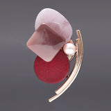 Mignon brooch burgundy - fasfas