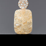 15mm beige druzy cubic earrings(clip-on-option) - fasfas