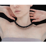 12mm matte onyx necklace - fasfas