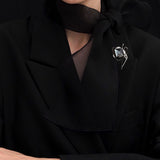 Dancing objet No.19 duo petit brooch noir - fasfas