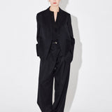 Marion asymmetrical relaxed jacket dark navy - fasfas