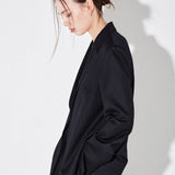 Marion asymmetrical relaxed jacket dark navy - fasfas