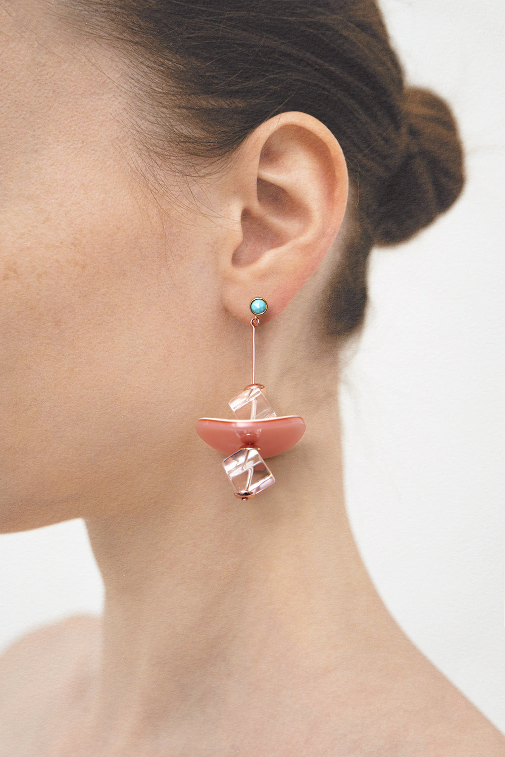 Pink funky you earrings - fasfas