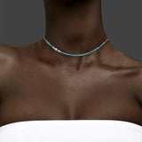 Invisible 2mm apatite necklace - fasfas